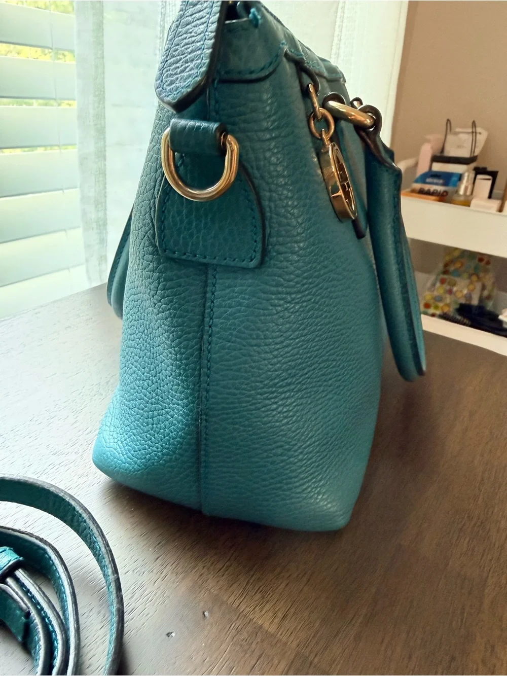 Gucci Pebbled Leather Medium Top Handle and crossbody-Entrupy Cerrtification